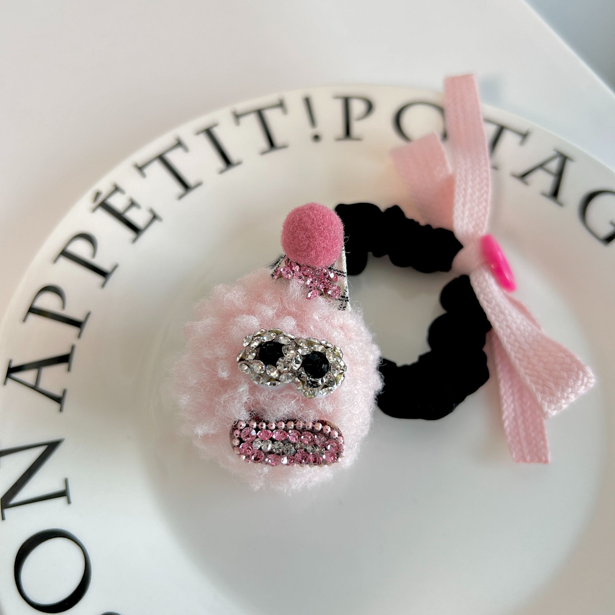 韩国博主同款手工创意手工丑萌毛球发绳发圈