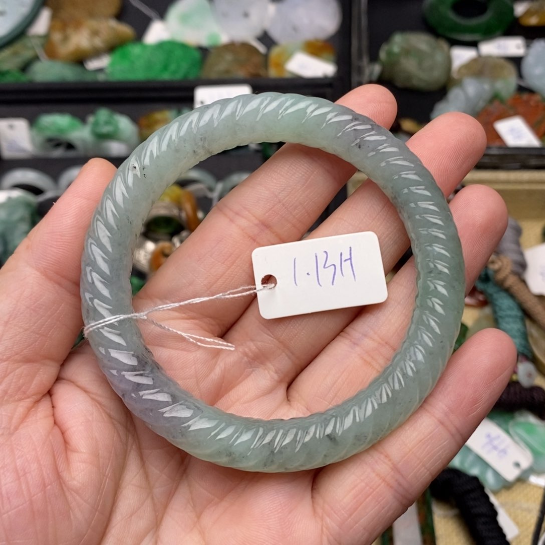 翡翠项链未镶嵌56.3圈口19号