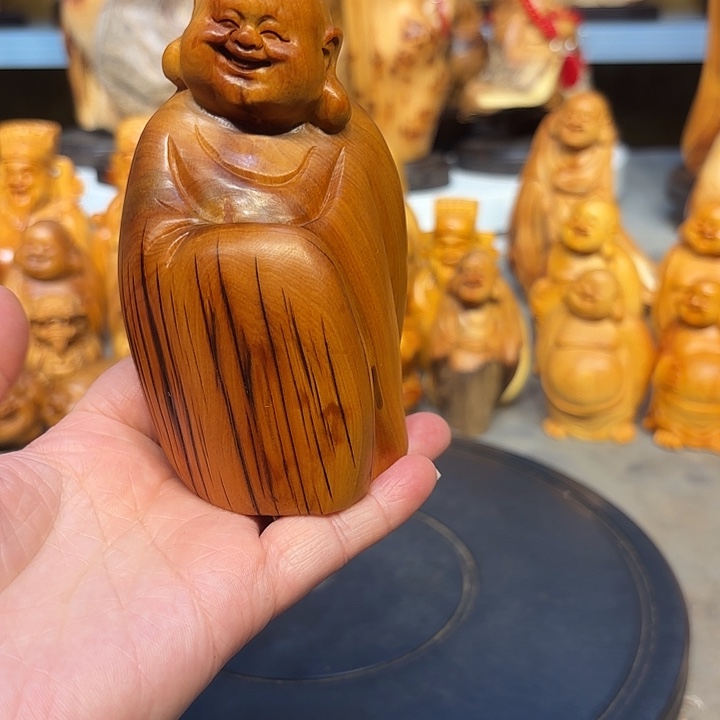 柏木太行崖柏弥勒佛