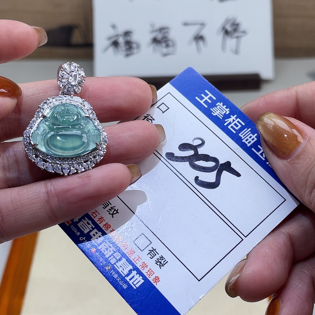 翡翠银S925镶嵌颈饰