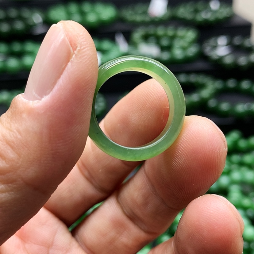 【闪购商品】和田玉（碧玉）戒指未镶嵌虎*军