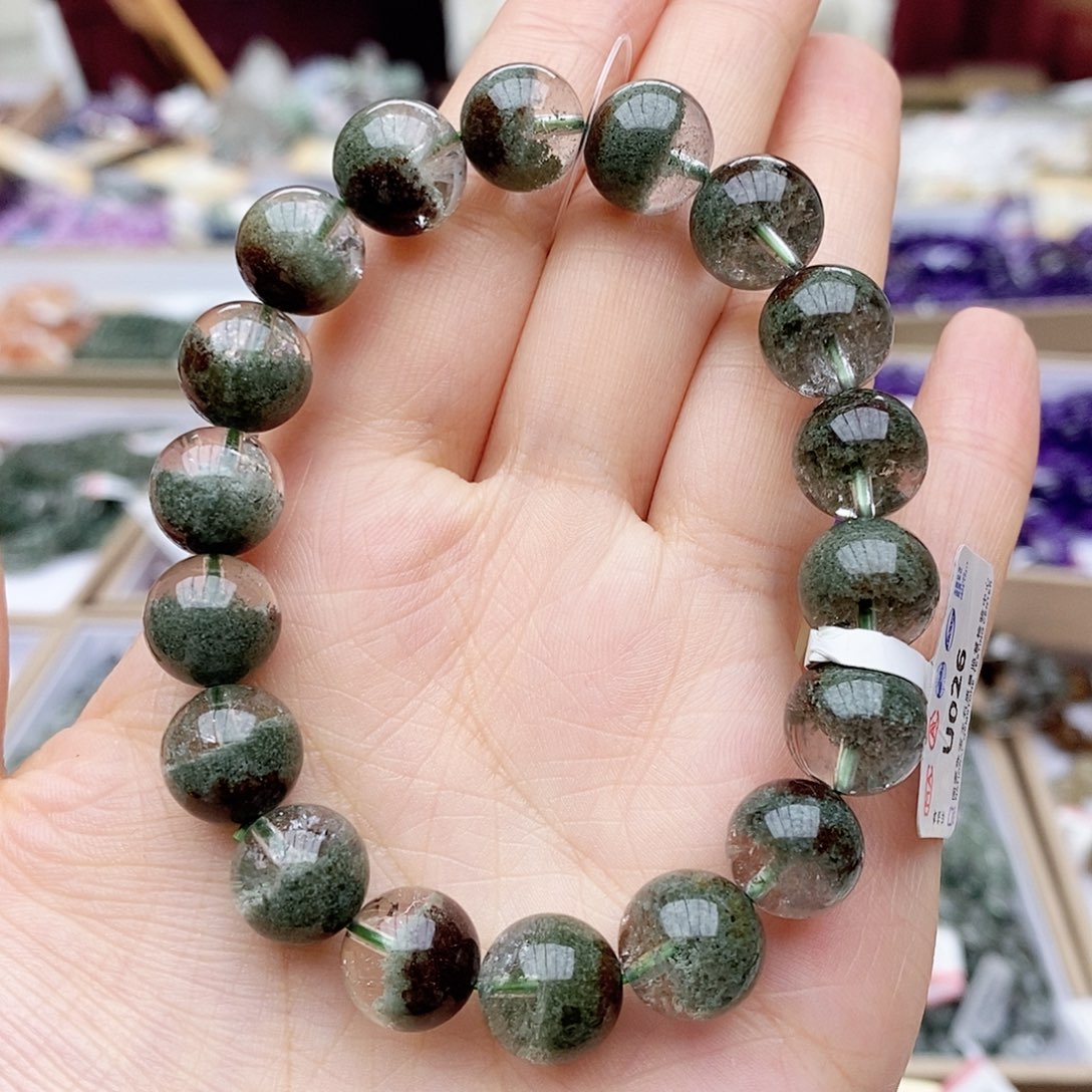 水晶手链未镶嵌U026 绿幽灵