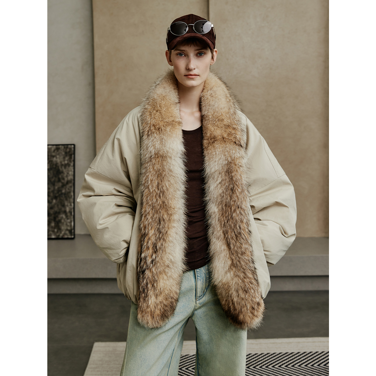 MSBEAST匈牙利鹅绒郊狼毛领/貂毛外套丨雪山派克