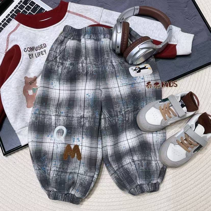 乔木秋冬潜水僵尸格子裤 60930 