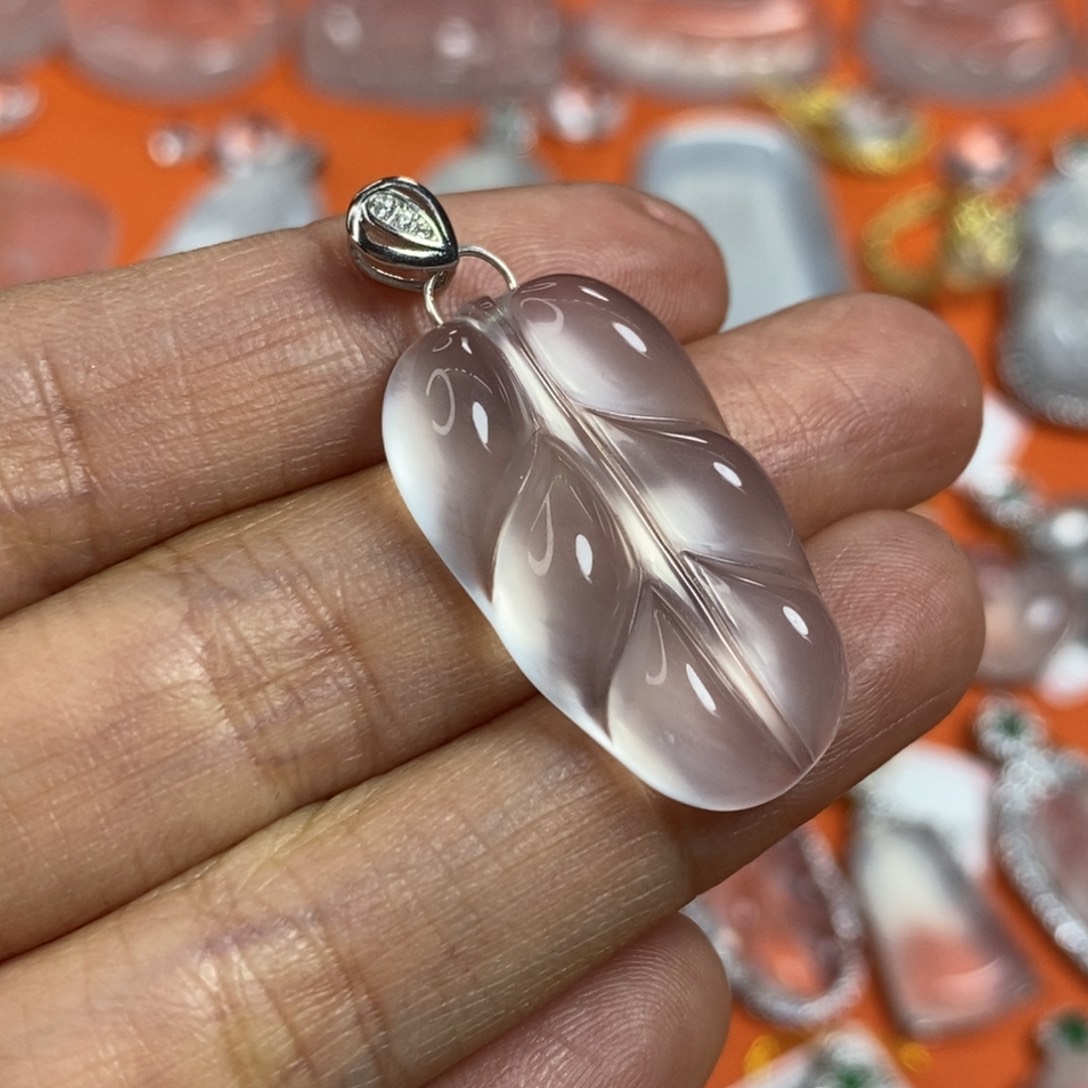 石英质玉叶子未镶嵌