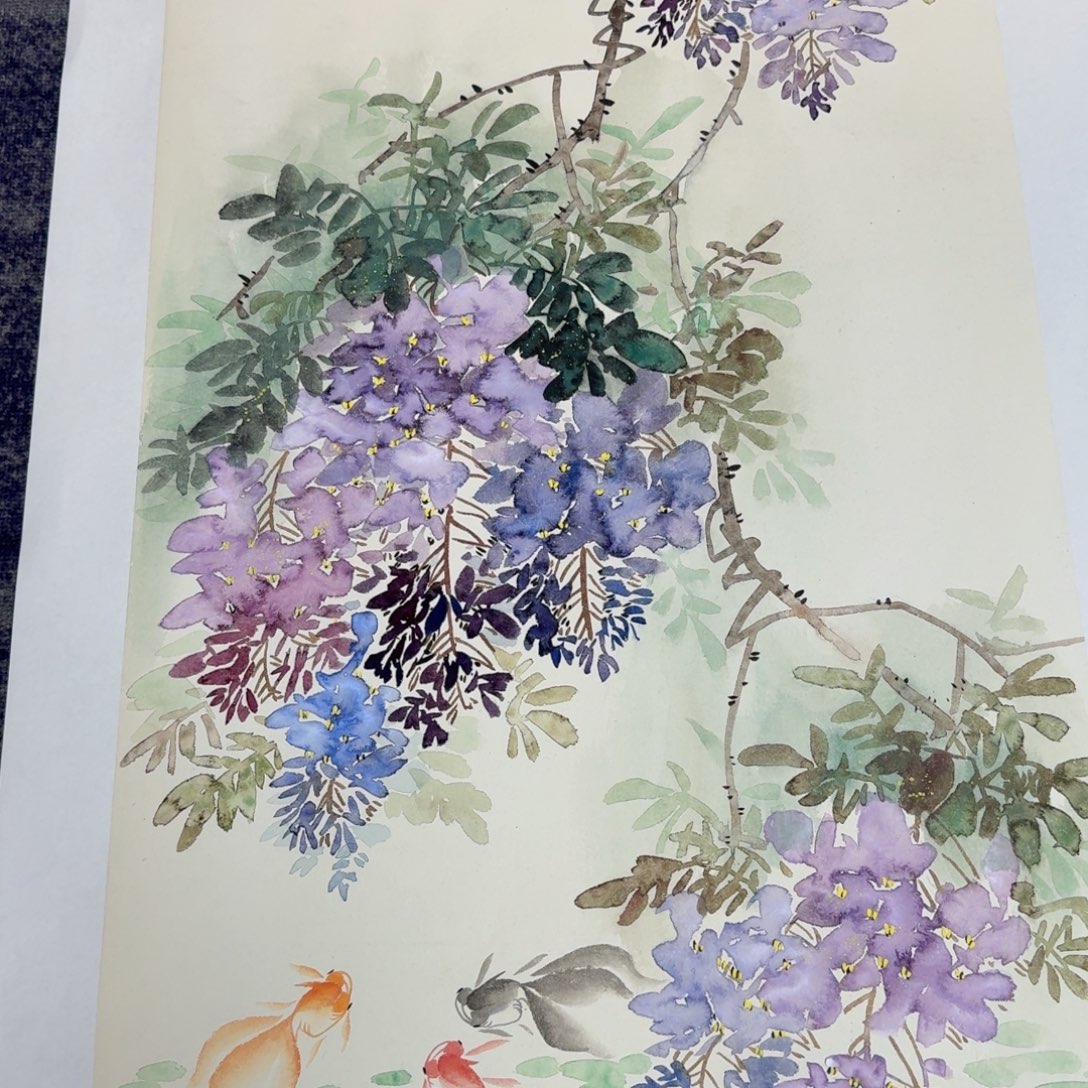 国画国画作品山水花鸟纯手绘