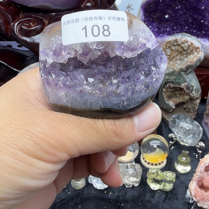 紫晶未镶嵌珠宝半成品