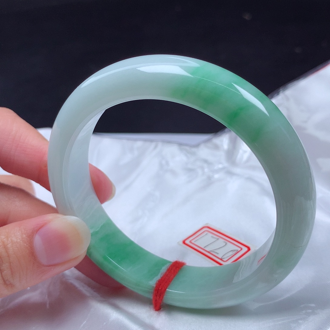 翡翠未镶嵌手镯60圈s1720