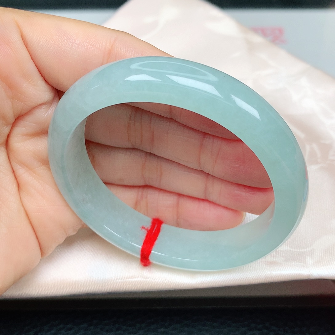 未镶嵌手镯翡翠冰清薄荷绿23