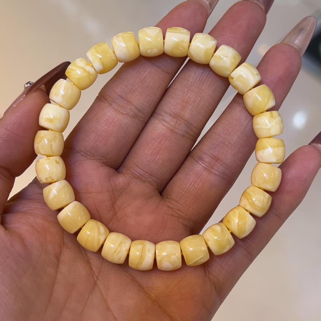裸石琥珀未镶嵌叫*毛8.8➕直切手串