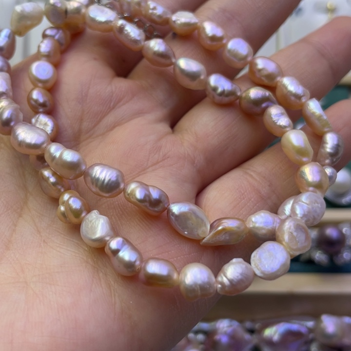 淡水珍珠项链合金