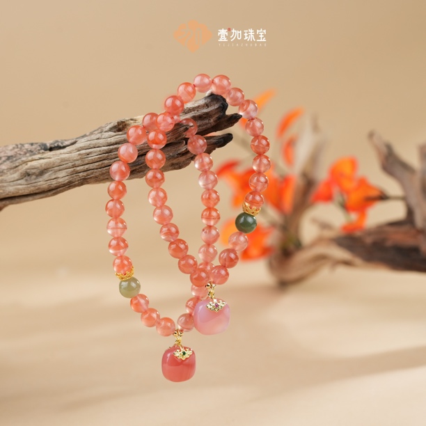 壹加师姐｜手工设计南红多宝手串多样性发一0555LM