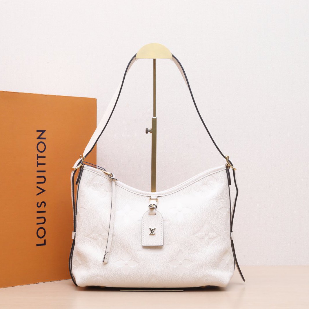 95新 LouisVuitton/路易威登 黑黑精选CARRYALL 小号 单肩包 芯片