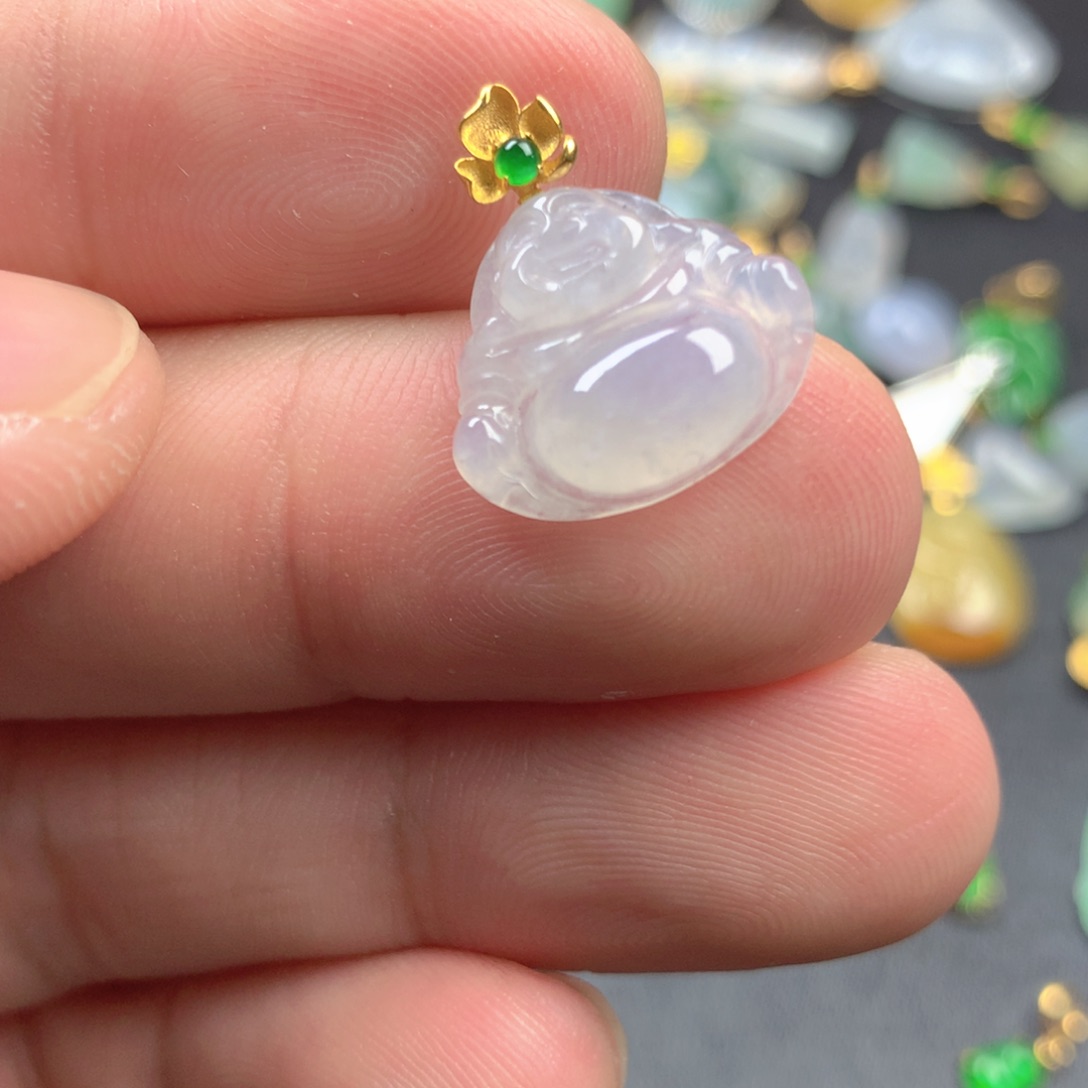 【闪购商品】颈饰18K金镶嵌翡翠翡翠