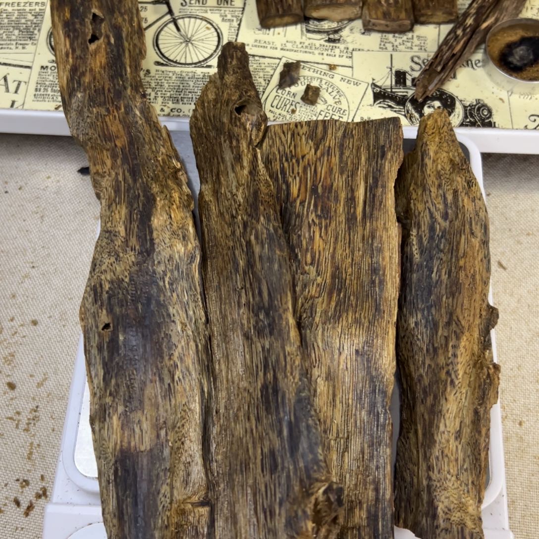 沉香碎屑沉香张勺子虫漏169克