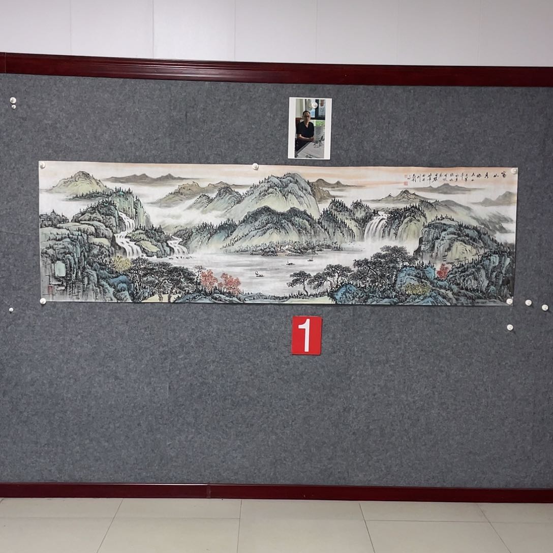 国画八尺对开238.69画芯 王义华老师新品
