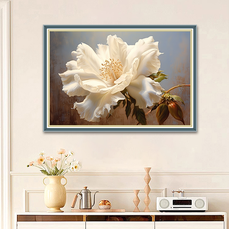 C104【锦上添花】鎏金工艺花卉餐厅书房茶室装饰画新品工装酒店挂画