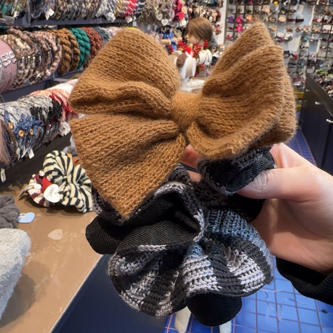 布艺铁合金黑白条纹蝴蝶结