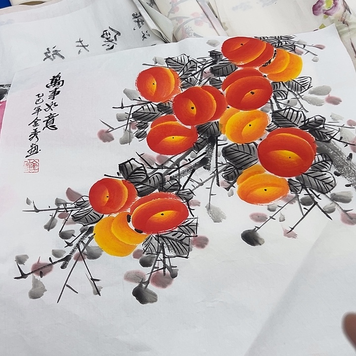 国画纯手绘作品欣赏图