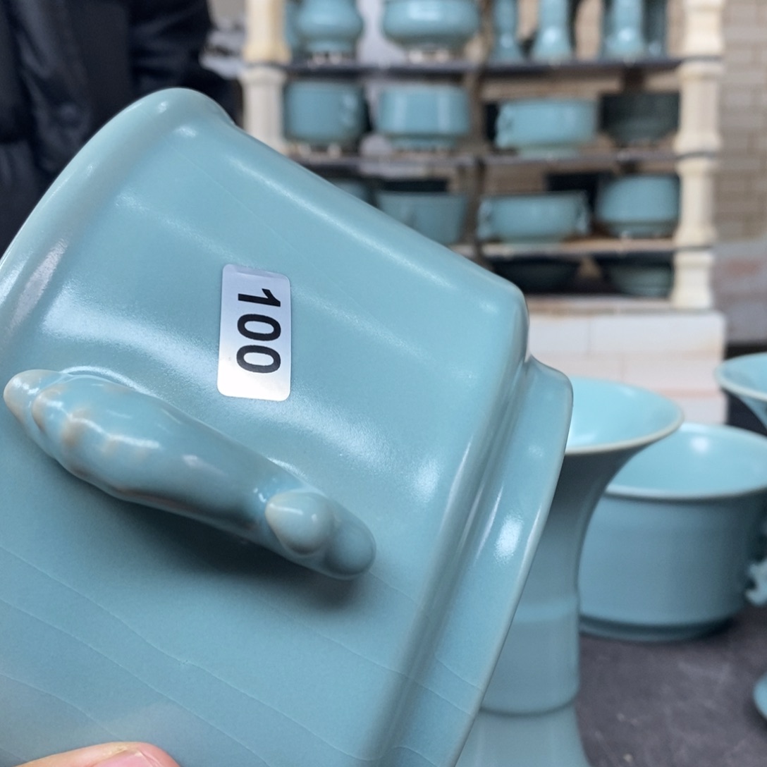 摆件?*色抱朴汝瓷仿古微瑕