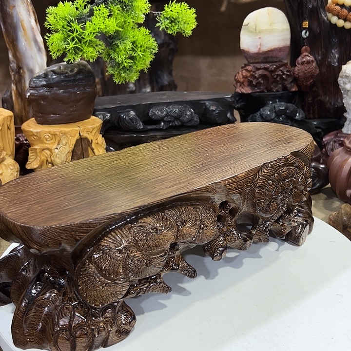 木鸡翅木拱形底座尺寸33*12*10