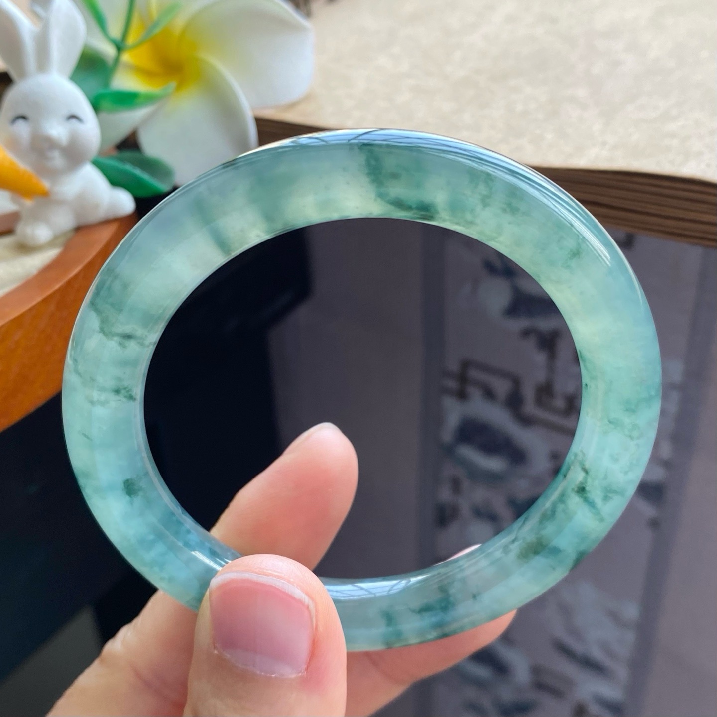 02.29批深邃飘花圆条1224号54.3-9.3-9.2天然翡翠