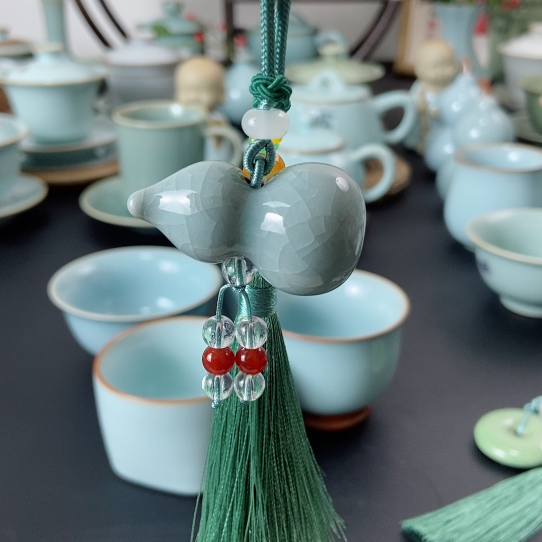 天青釉葫芦车挂福利
