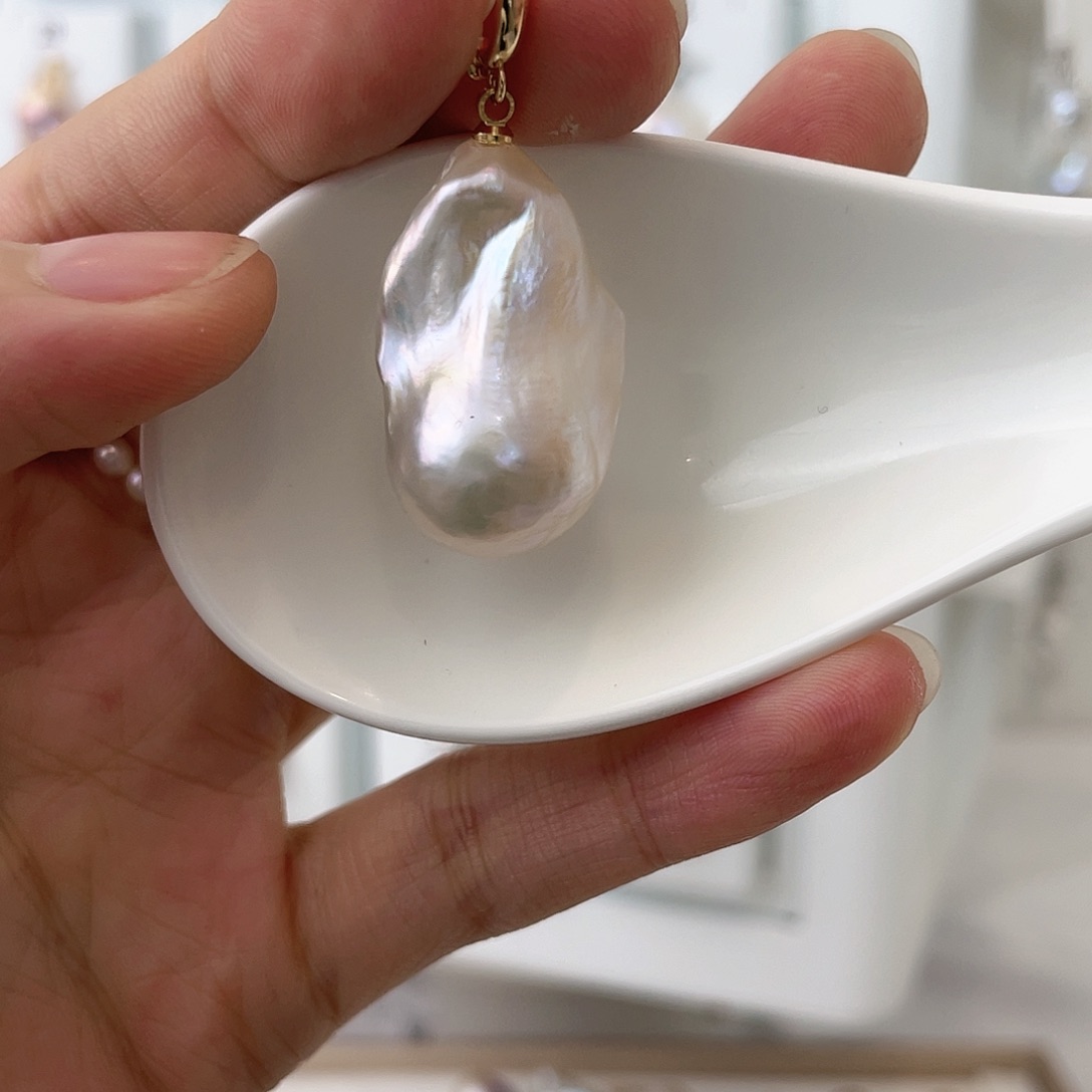 淡水珍珠颈饰银S925镶嵌