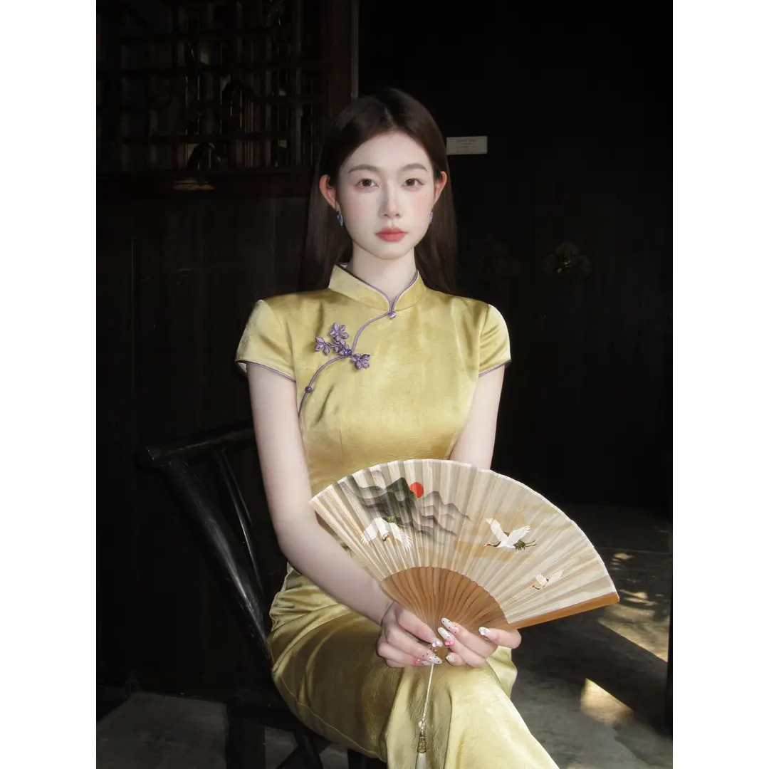 现货现货 一尧新中式国风庐州月矜贵气质高级旗袍连衣裙复古显瘦