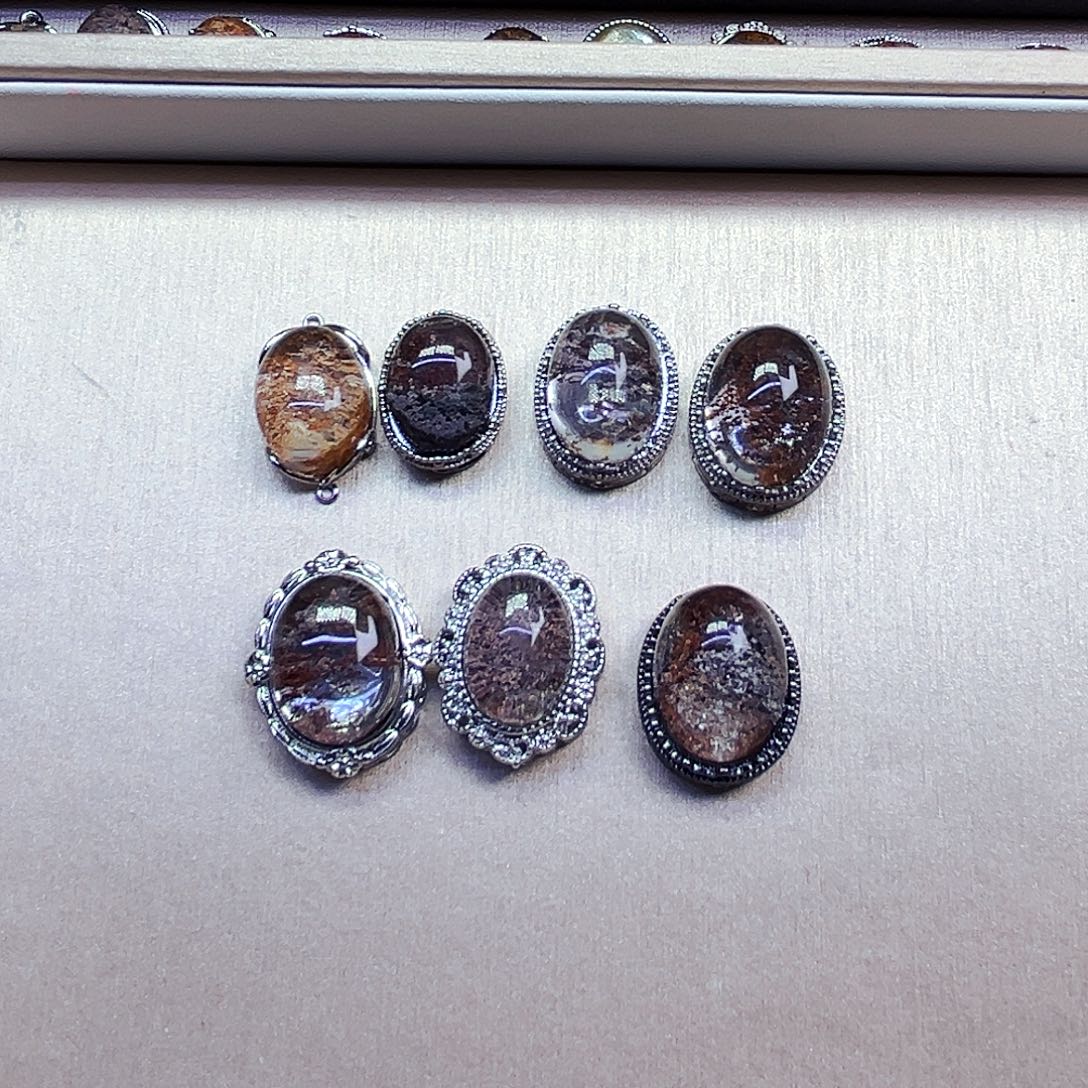 紫晶颈饰银S800镀金镶嵌？*