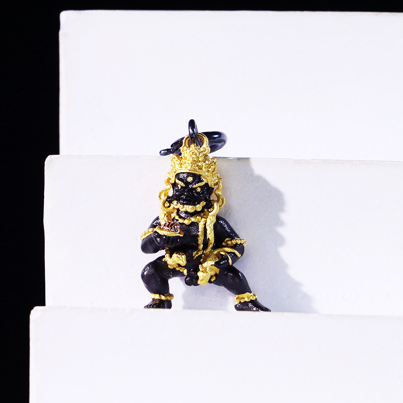 925银银制品 大黑天吊坠-多样性发其一