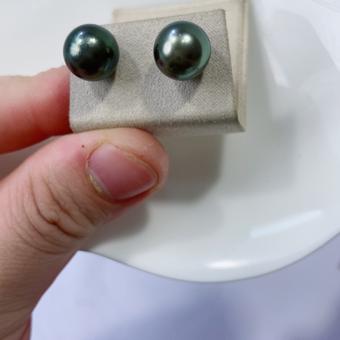 海水珍珠耳饰18K金镶嵌