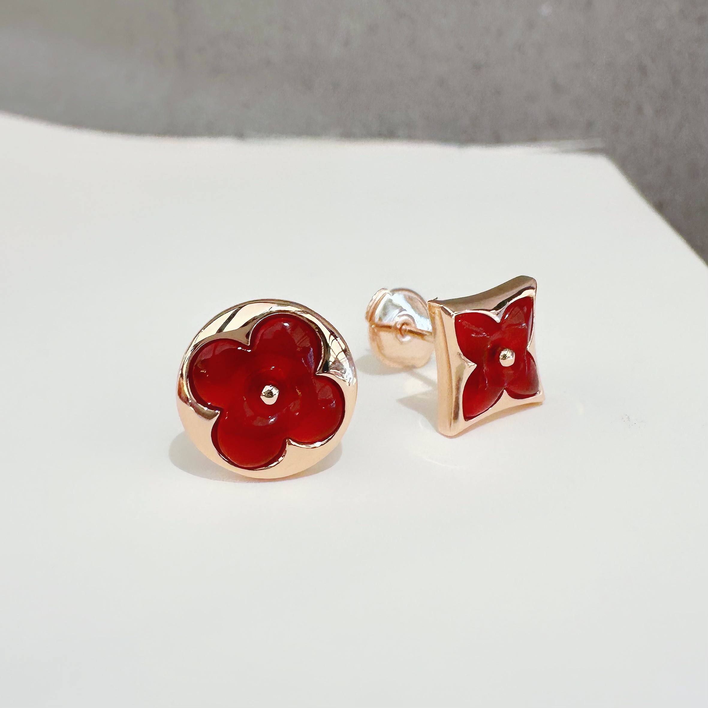 18K金 老花耳钉 多样性发其一【双十二】