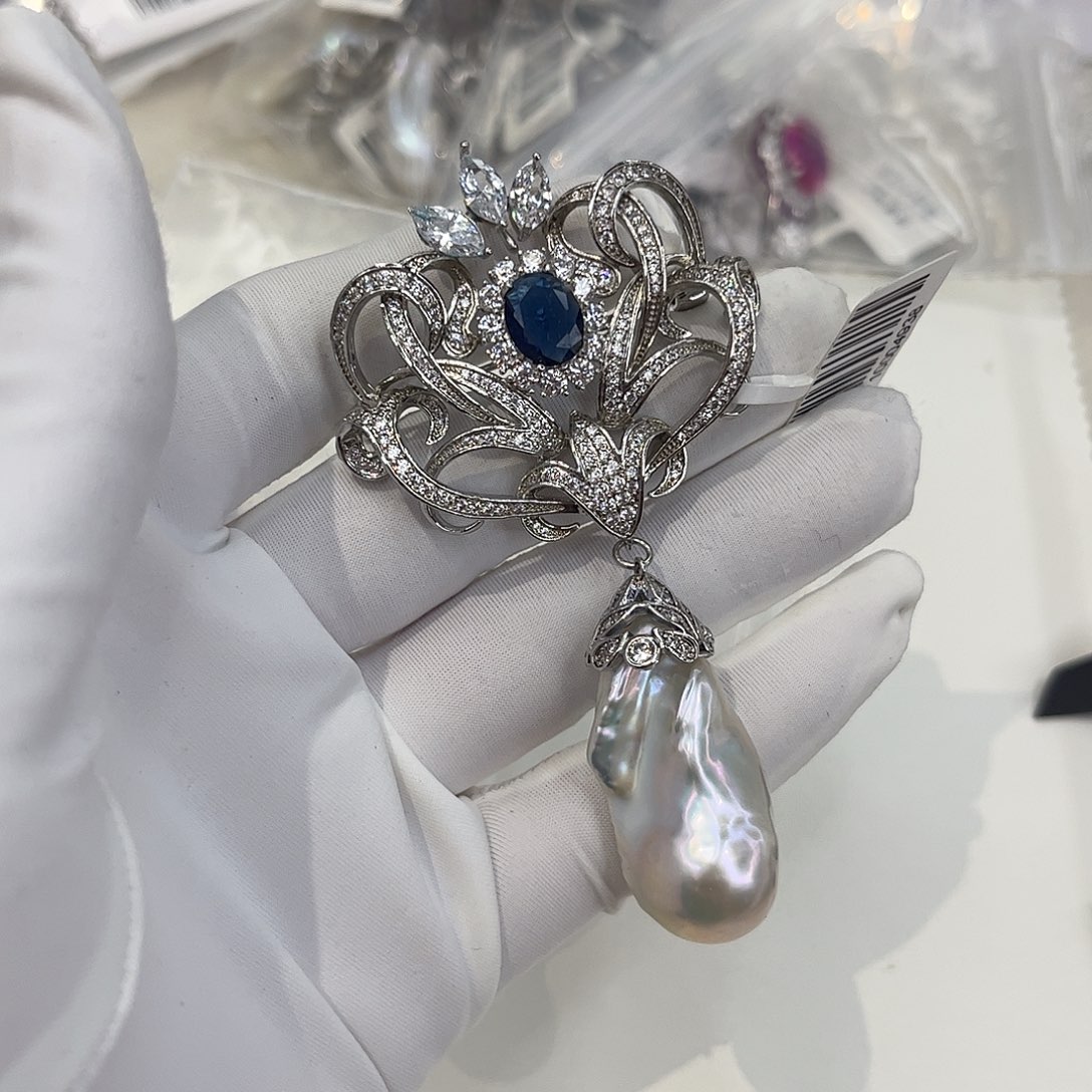 合金淡水珍珠耳饰