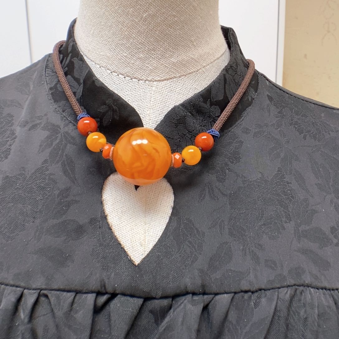 蜜蜡颈饰未镶嵌蜜蜡