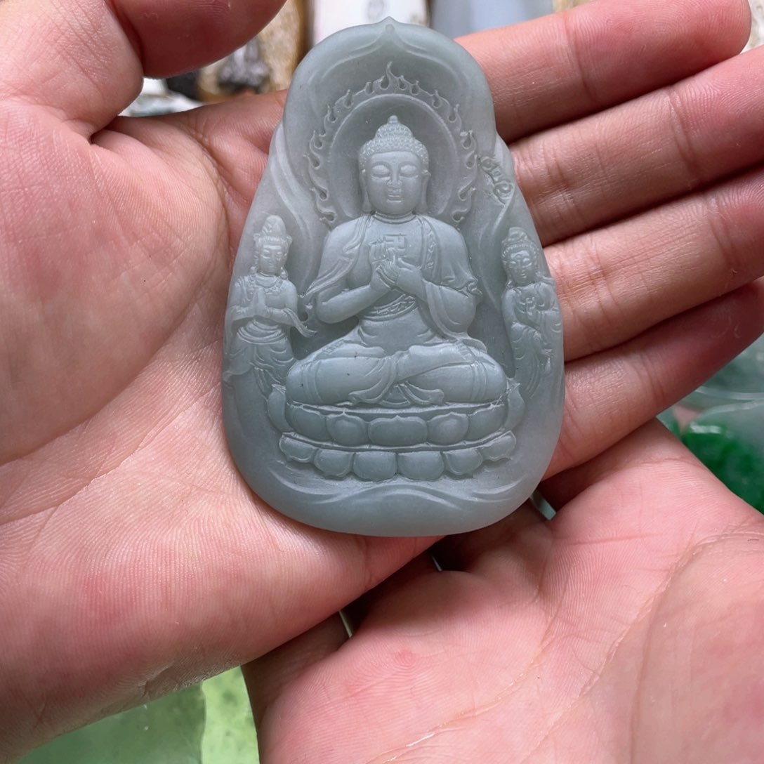 定制翡翠未镶嵌西方三圣