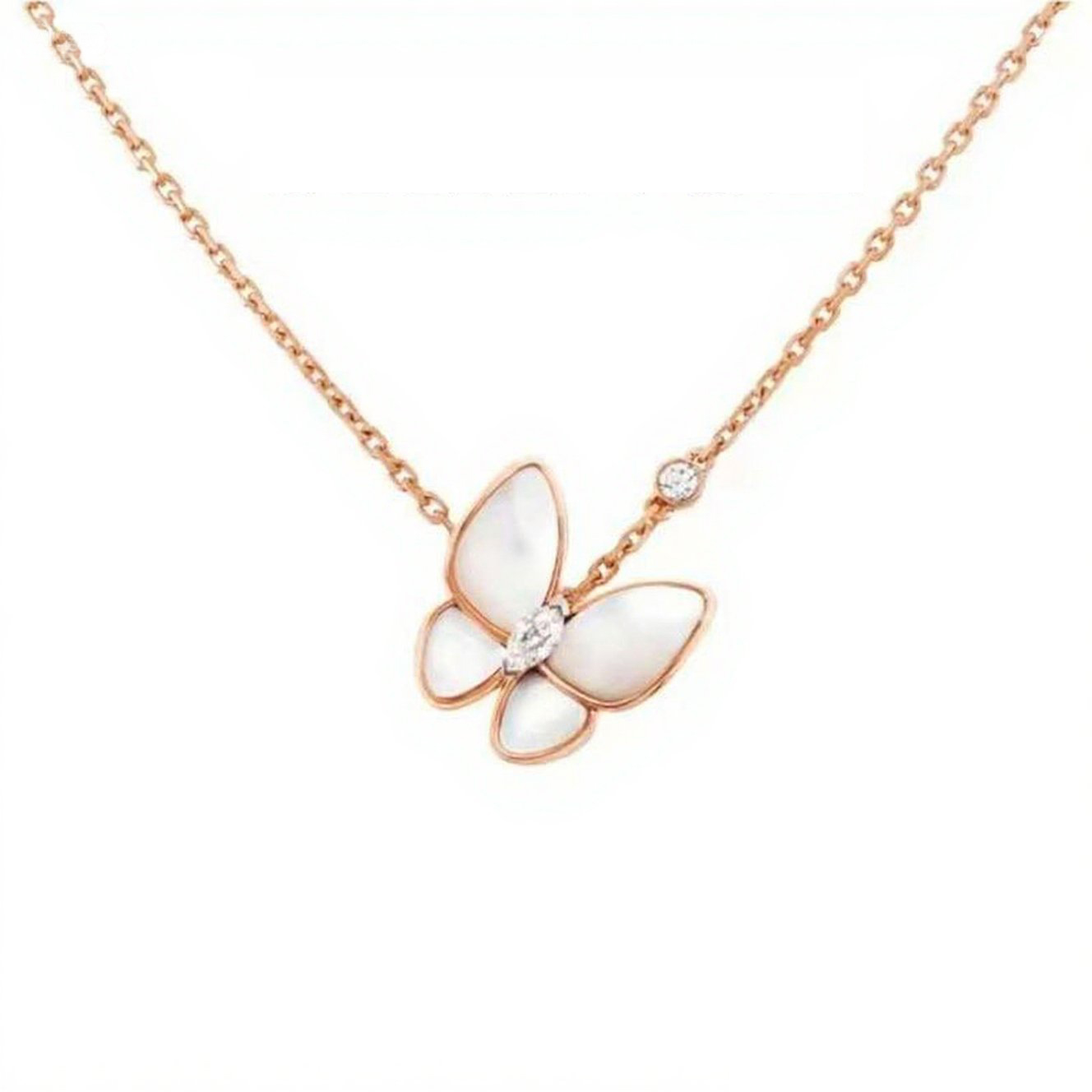 合金吊坠 白贝贝轻奢时尚百搭蝴蝶吊坠