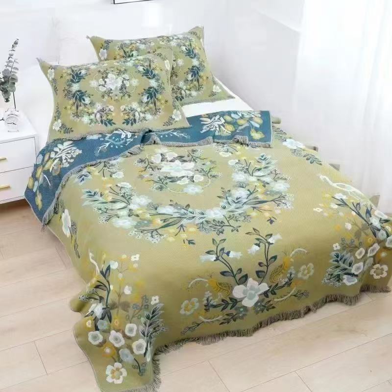 [流苏绿]150*200A类母婴六层棉单人纱布盖毯