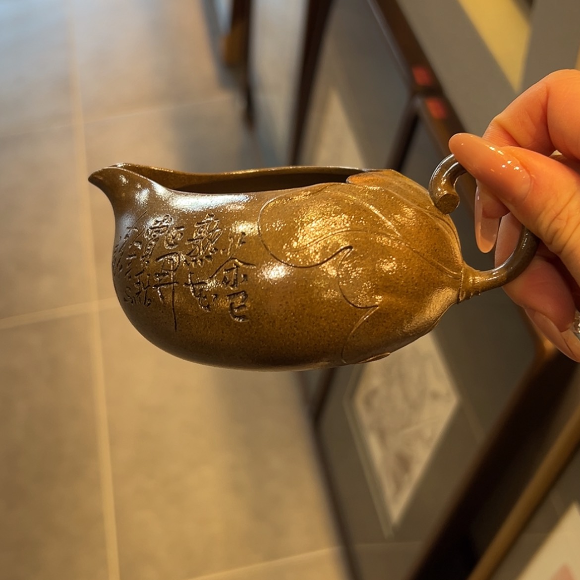 【闪购商品】紫砂茶案一**李公道杯柴烧