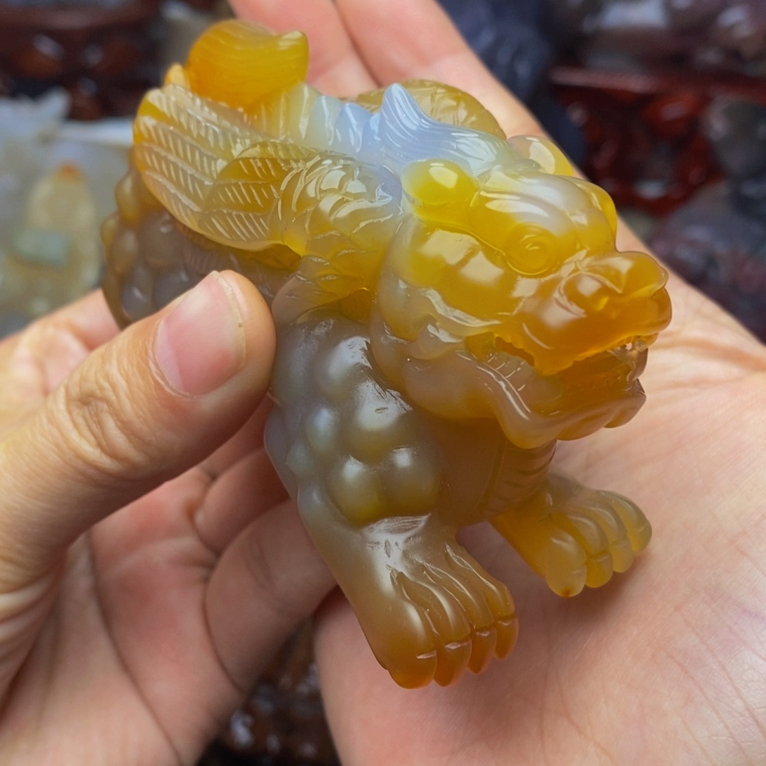 玛瑙/玉髓手把件未镶嵌