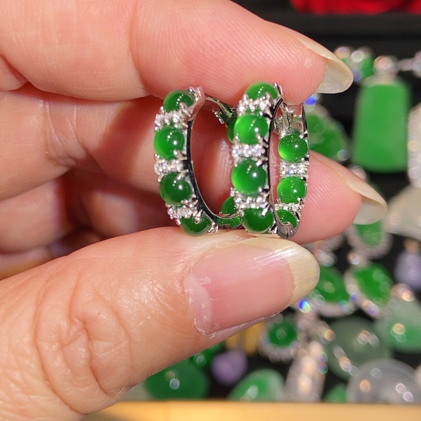 【闪购商品】未镶嵌翡翠耳饰天然翡翠