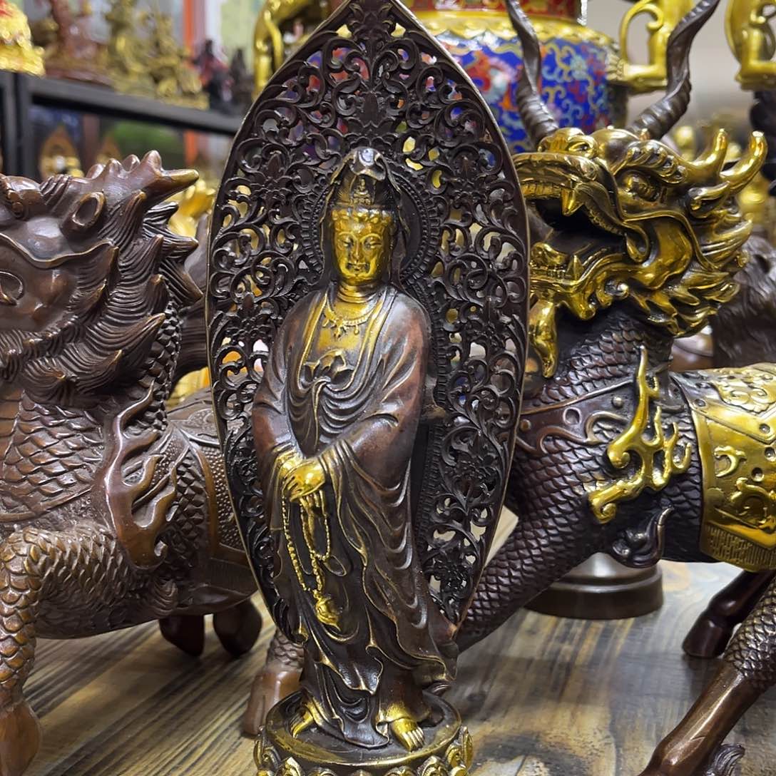 铜观音纯铜佛像工艺品
