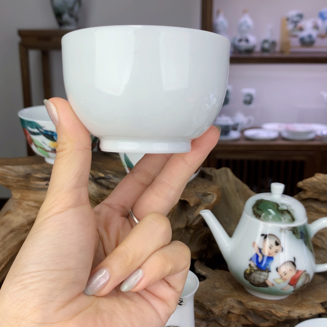 杯主人杯手绘釉下彩