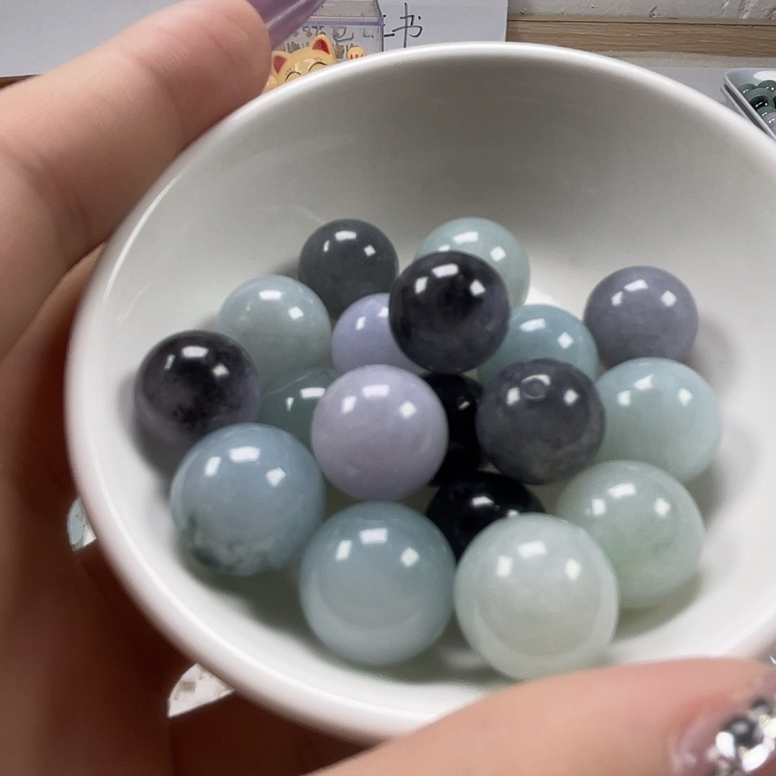 翡翠颈饰未镶嵌山*天然缅甸a货翡翠