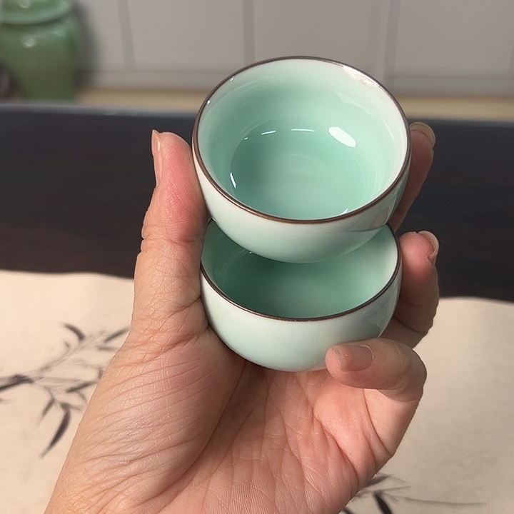 龙泉云间青瓷小米茶器