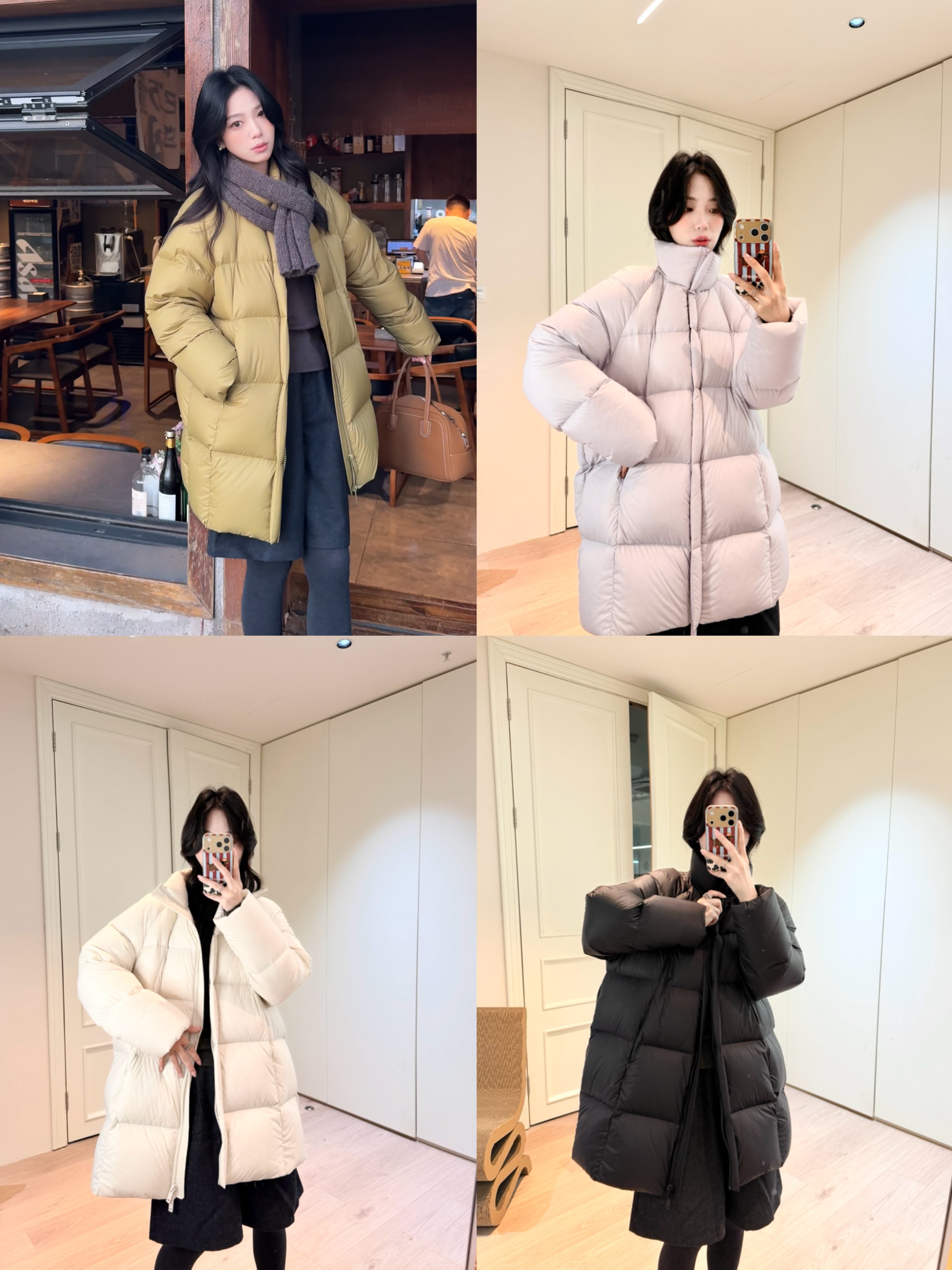 SIYU斯羽【咸菜绿】波兰进口95白鹅绒时尚立领加厚保暖高品质羽绒服