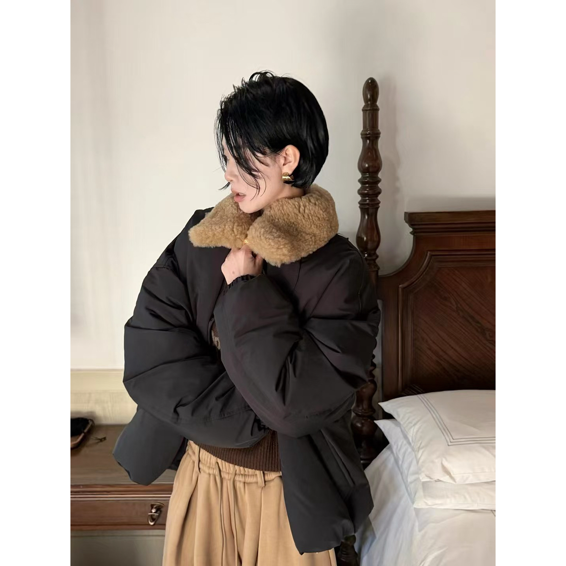 2 Azzony LQ 撞色毛领羽绒服 WFJ6012 新款 NEW