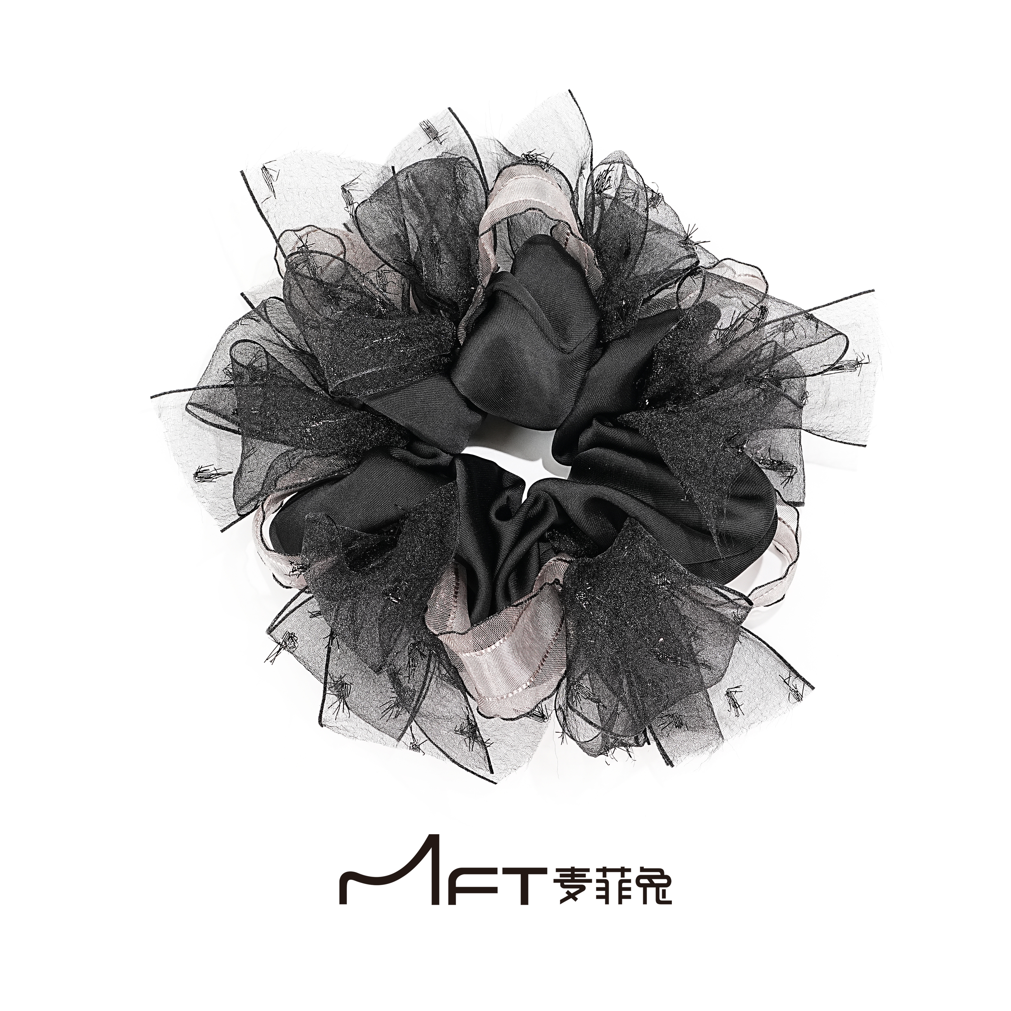 涟漪发圈韩版芭蕾风通勤百搭低丸子显发量大肠发圈慵懒发绳发饰