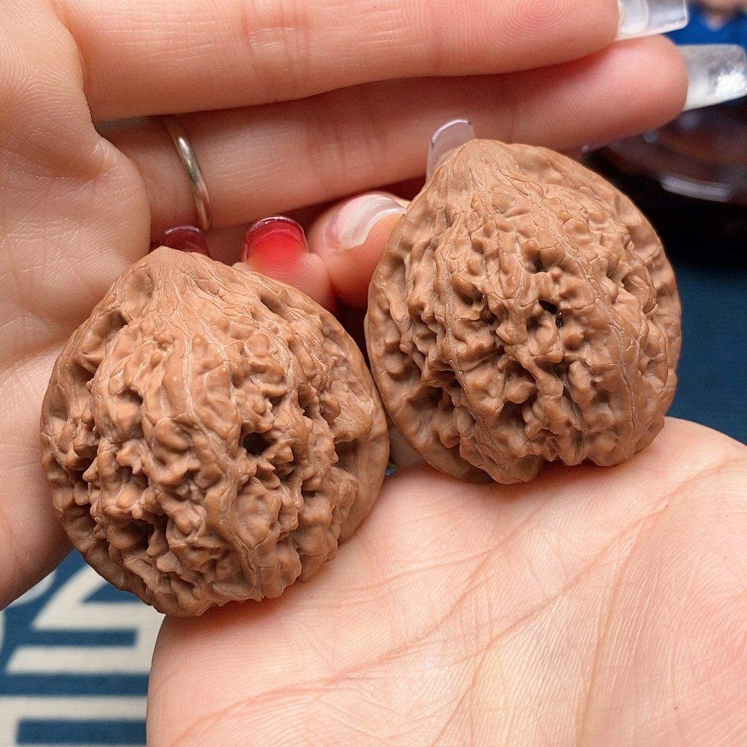 文玩核桃把件石头40全