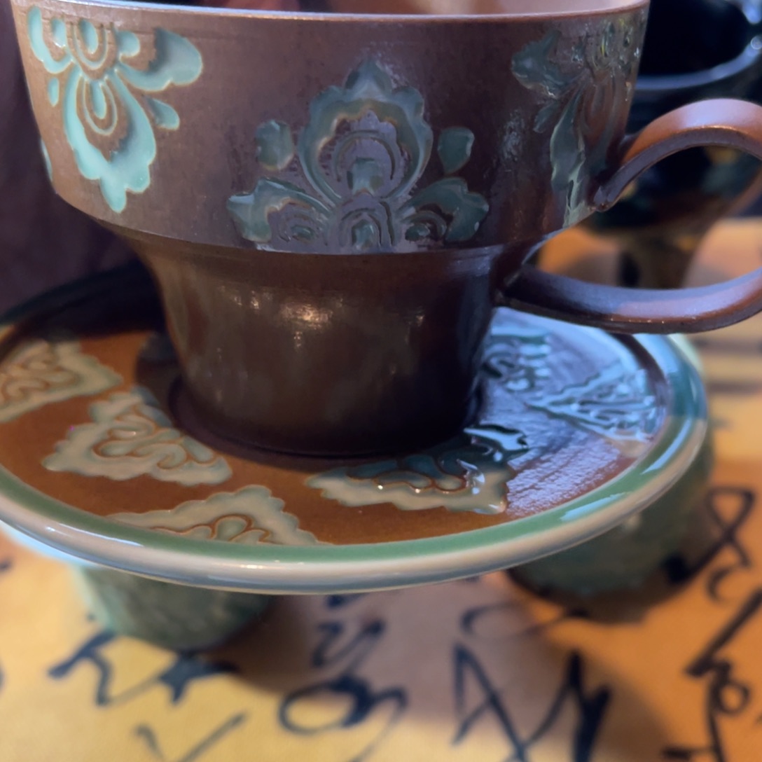 琉璃手工艺品龙泉青瓷咖啡杯